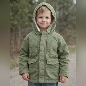 Kids Green Hooded Jacket
